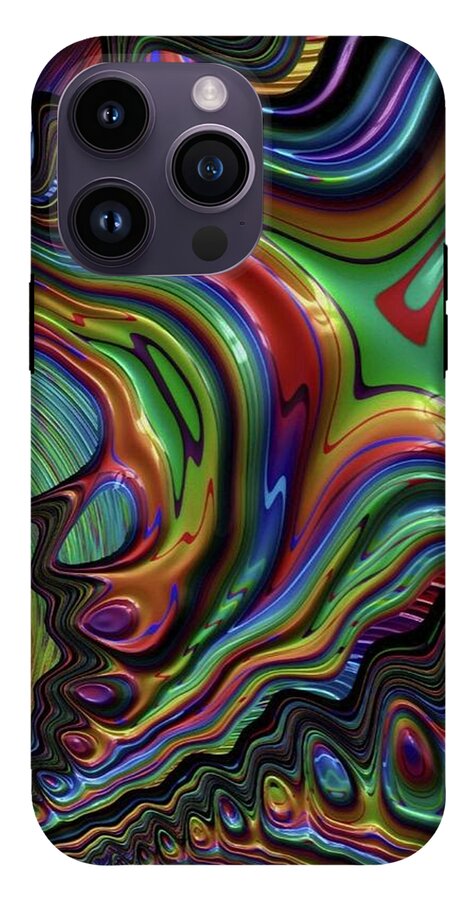 Liquid Rainbow Fractal 24 - Phone Case