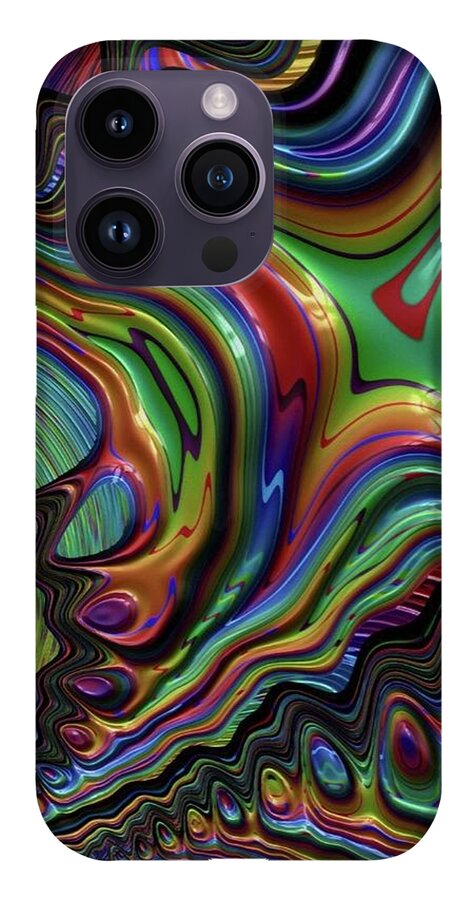 Liquid Rainbow Fractal 24 - Phone Case