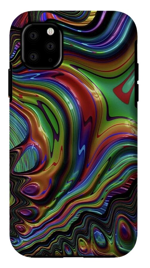 Liquid Rainbow Fractal 24 - Phone Case