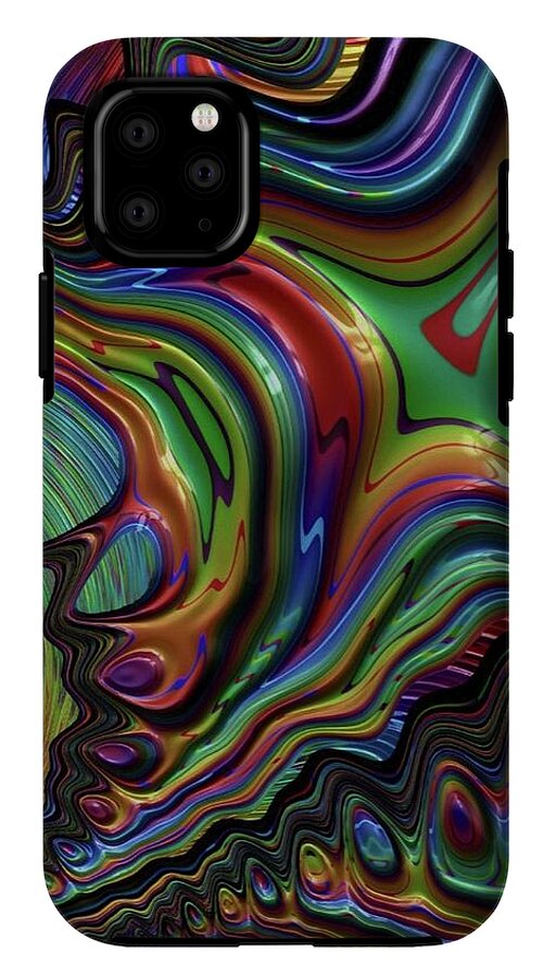Liquid Rainbow Fractal 24 - Phone Case