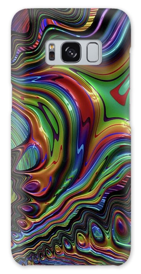 Liquid Rainbow Fractal 24 - Phone Case