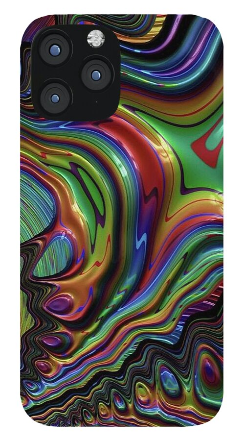 Liquid Rainbow Fractal 24 - Phone Case