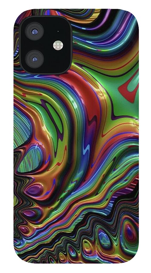 Liquid Rainbow Fractal 24 - Phone Case