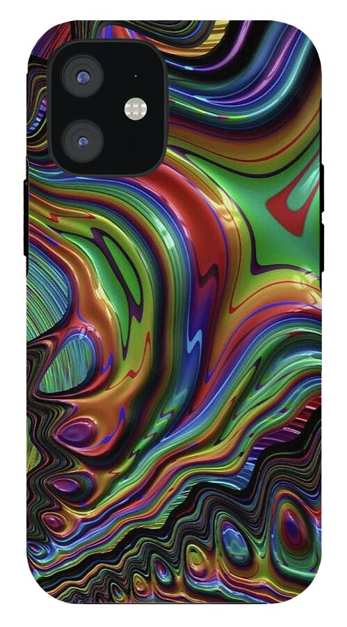 Liquid Rainbow Fractal 24 - Phone Case
