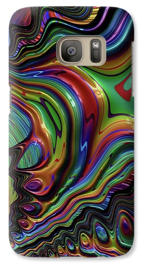 Liquid Rainbow Fractal 24 - Phone Case