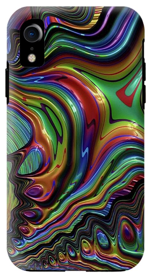 Liquid Rainbow Fractal 24 - Phone Case
