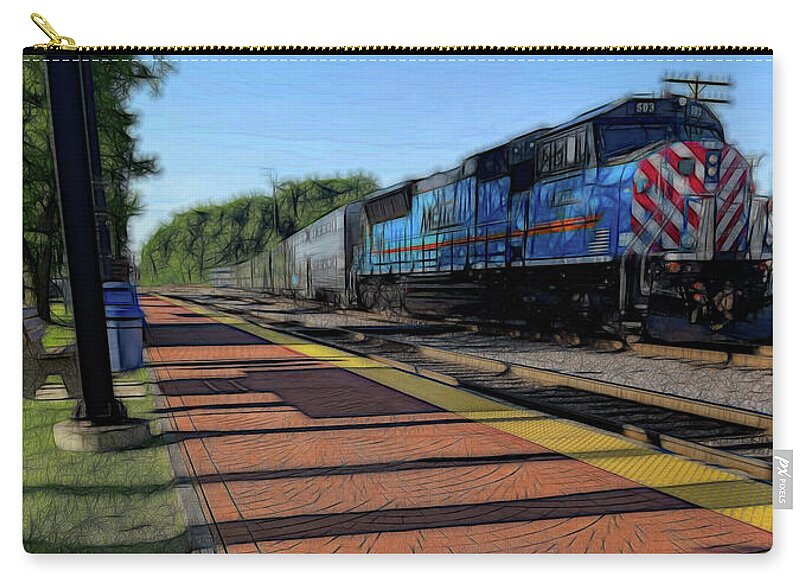 Local Train Fox Lake - Zip Pouch