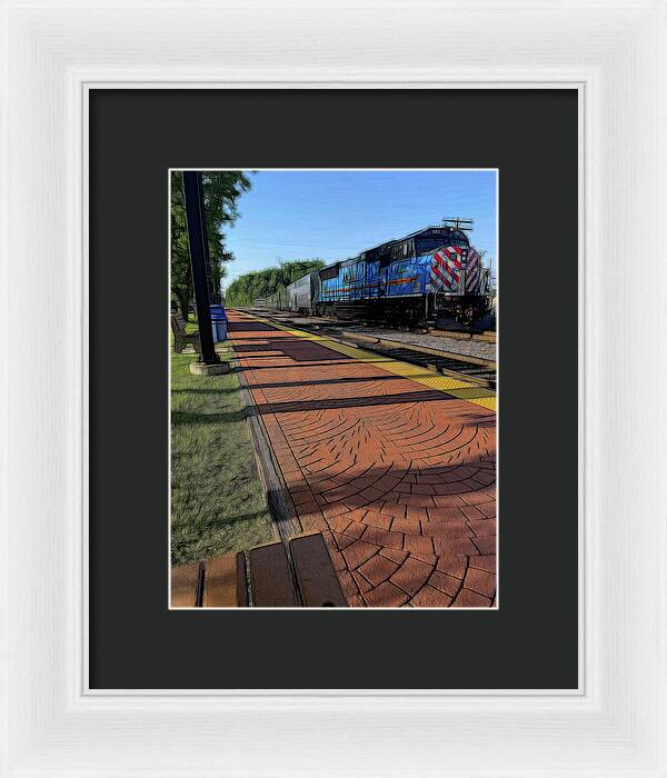 Local Train Fox Lake - Framed Print