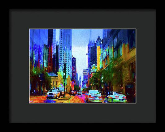 Michigan Ave - Framed Print