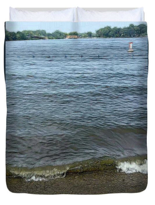 Nippersink Lake in August - Duvet Cover