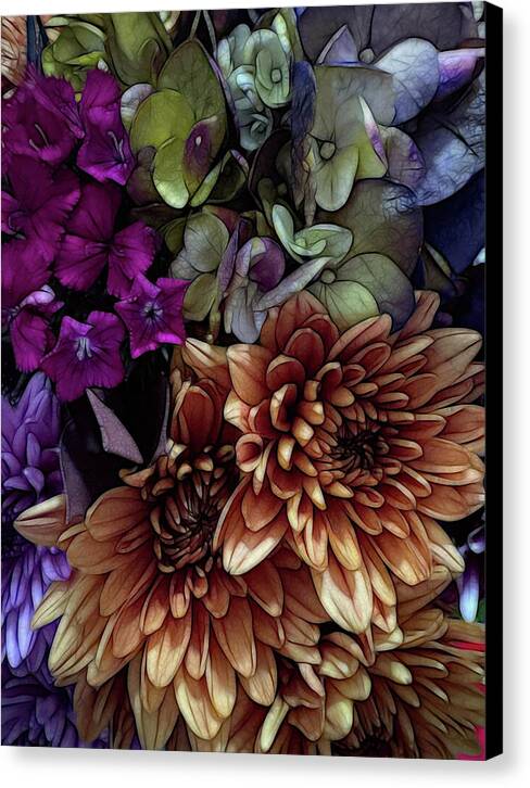 October Flowers 1 - Canvas Print