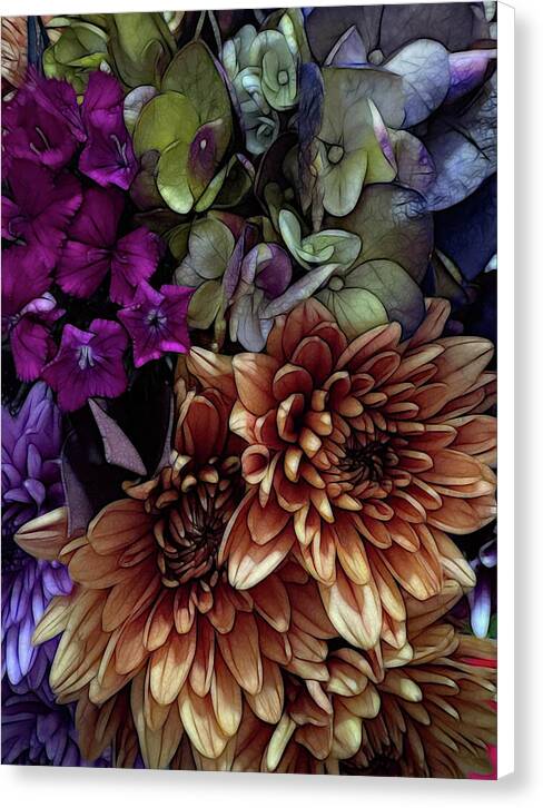 October Flowers 1 - Canvas Print