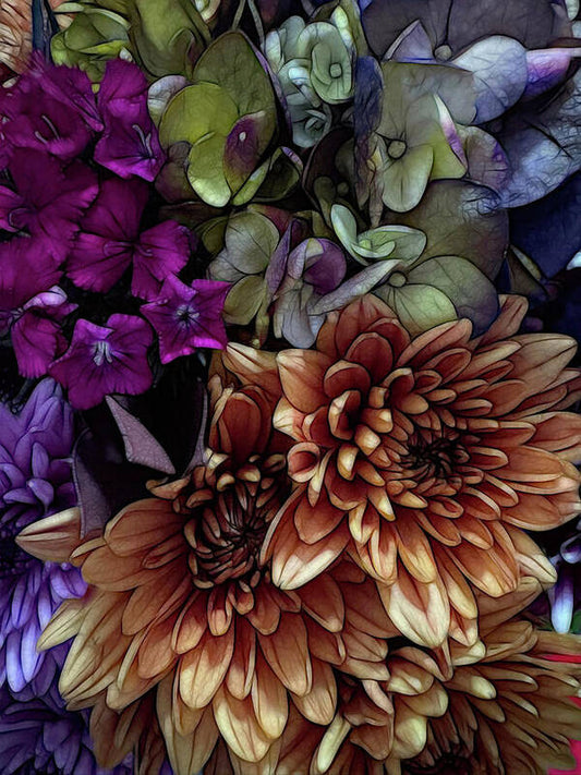 October Flowers 1 - Art Print