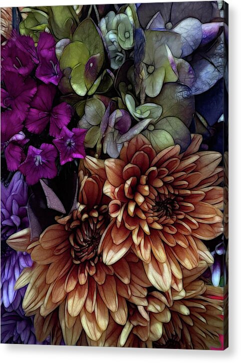 October Flowers 1 - Acrylic Print