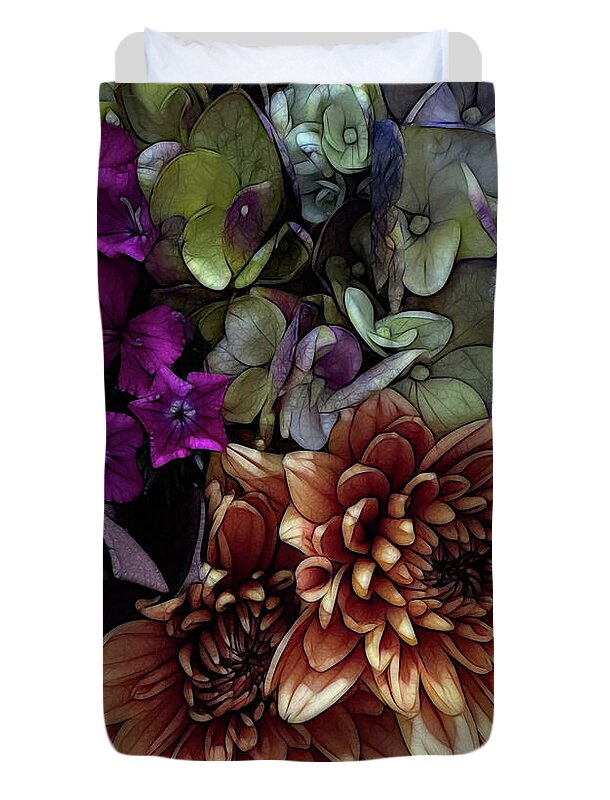October Flowers 1 - Duvet Cover