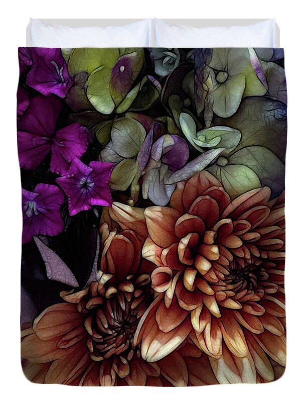 October Flowers 1 - Duvet Cover