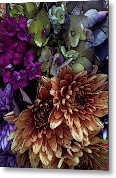 October Flowers 1 - Metal Print