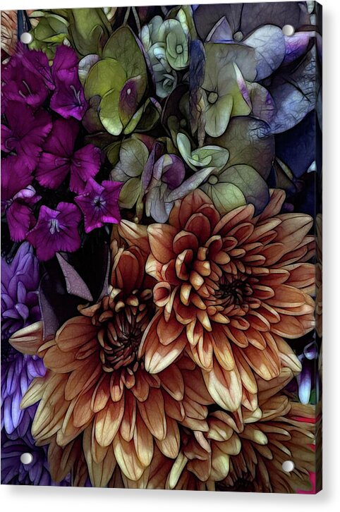 October Flowers 1 - Acrylic Print