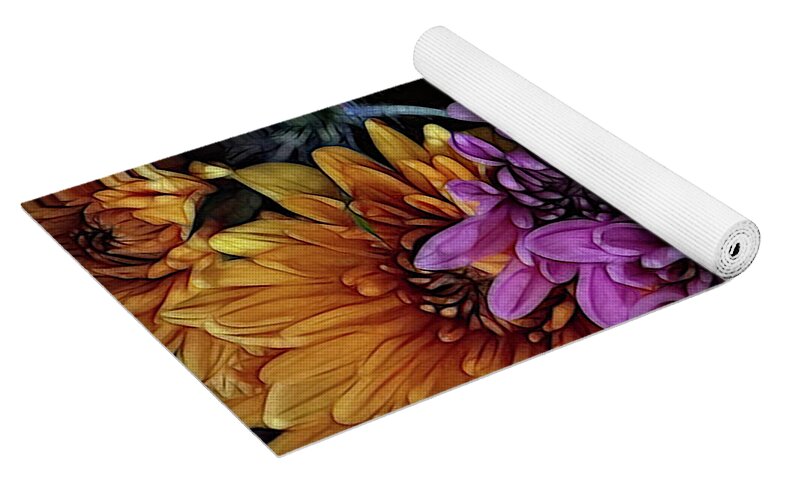 October Flowers 6 - Yoga Mat