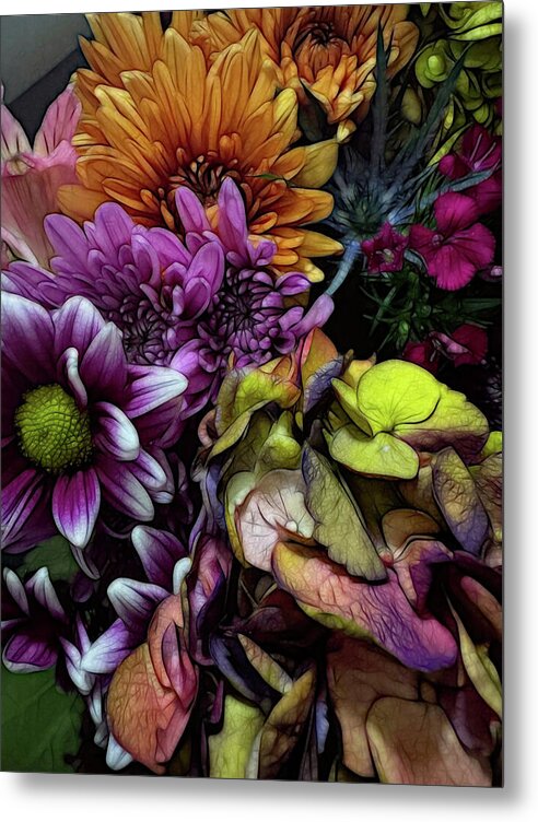 October Flowers 6 - Metal Print