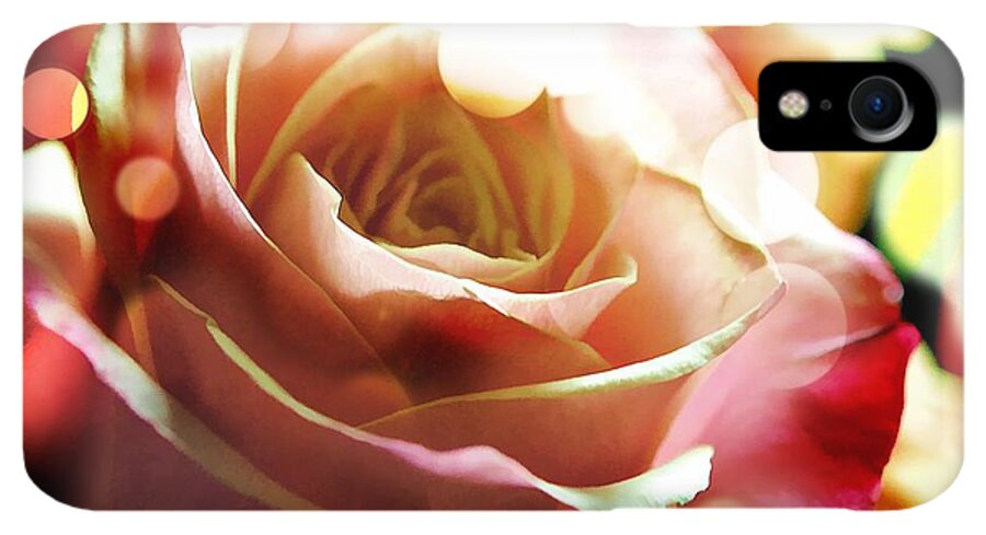 Pink Rose in Sparkling Lights - Phone Case