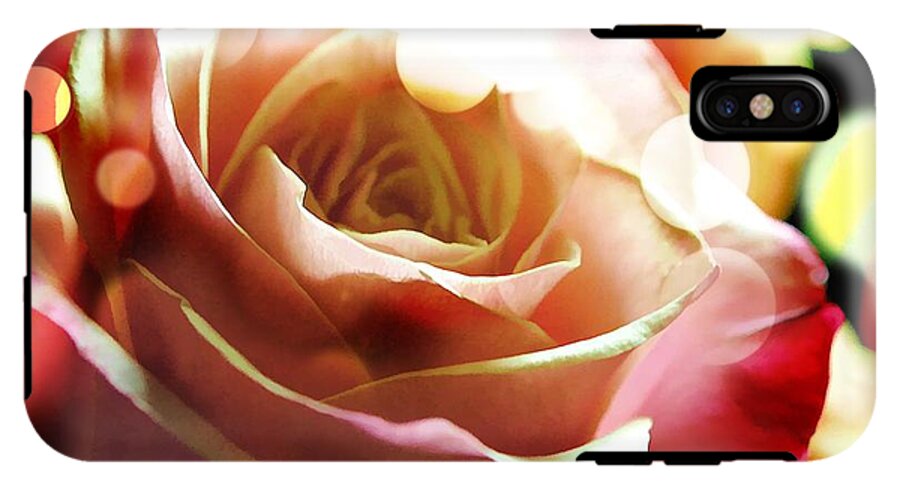 Pink Rose in Sparkling Lights - Phone Case