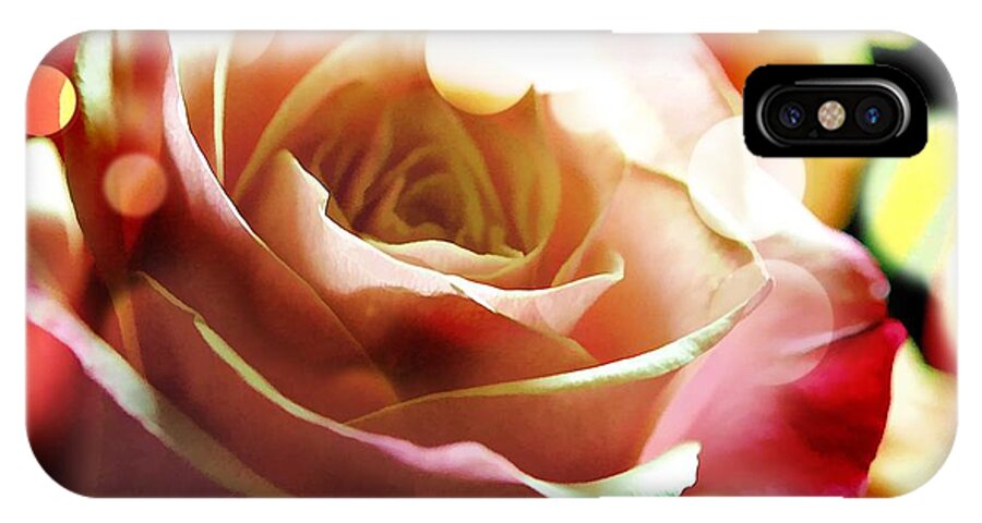 Pink Rose in Sparkling Lights - Phone Case