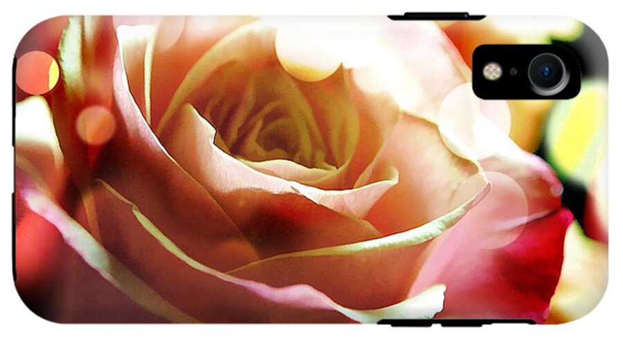 Pink Rose in Sparkling Lights - Phone Case