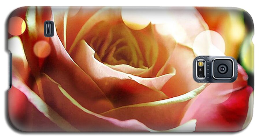 Pink Rose in Sparkling Lights - Phone Case