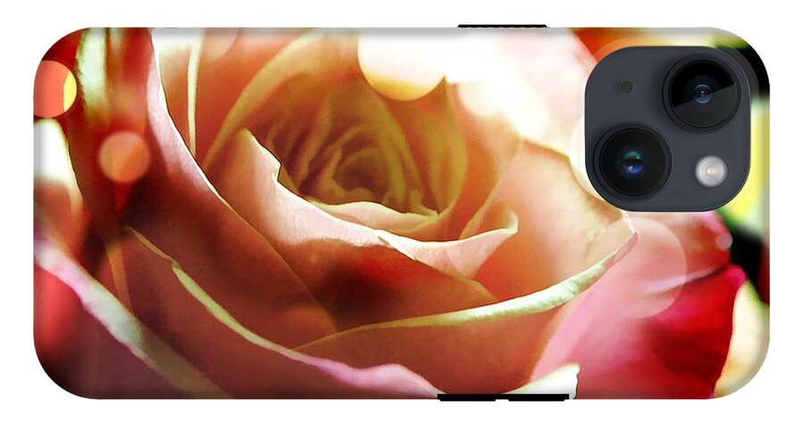 Pink Rose in Sparkling Lights - Phone Case