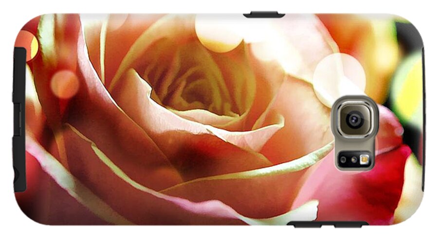 Pink Rose in Sparkling Lights - Phone Case