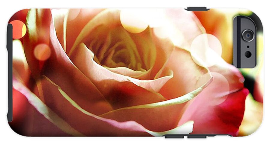 Pink Rose in Sparkling Lights - Phone Case