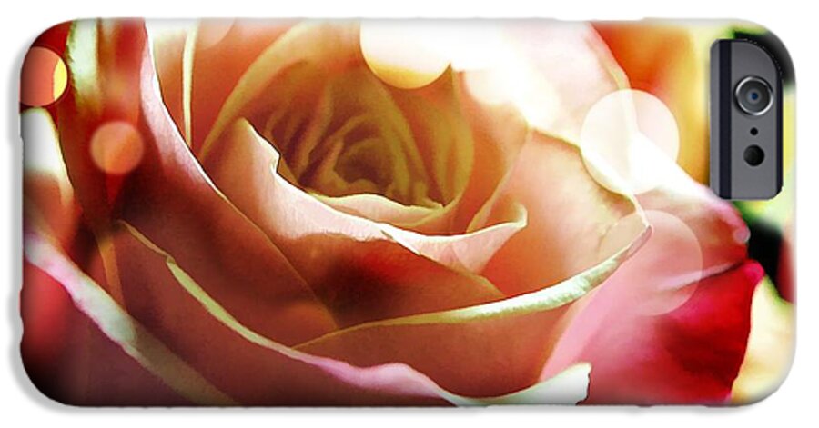 Pink Rose in Sparkling Lights - Phone Case