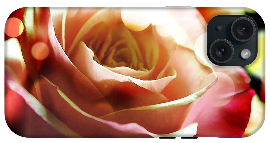 Pink Rose in Sparkling Lights - Phone Case