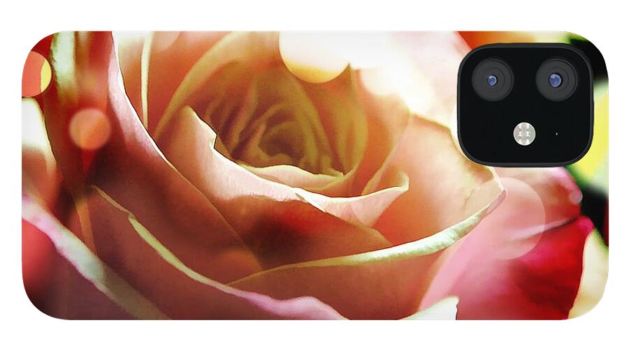 Pink Rose in Sparkling Lights - Phone Case
