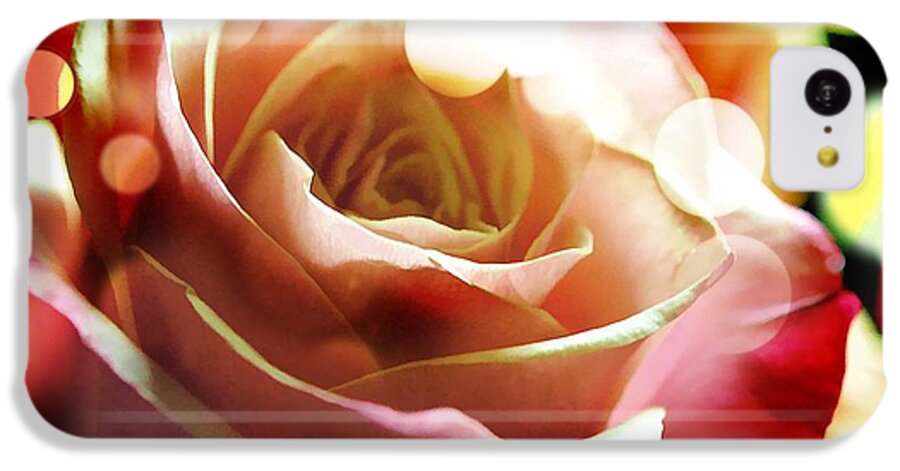 Pink Rose in Sparkling Lights - Phone Case