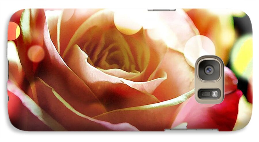 Pink Rose in Sparkling Lights - Phone Case