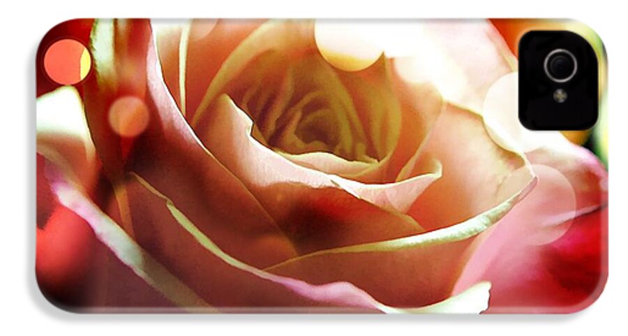 Pink Rose in Sparkling Lights - Phone Case
