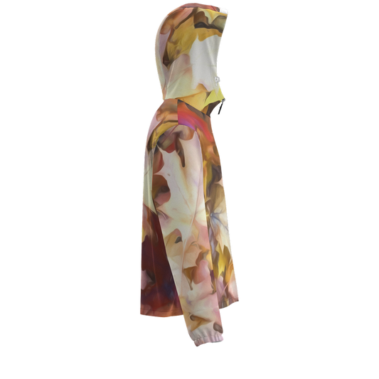 Fall Leaves Bright Unisex Full-Zip Hooded Windbreaker Jacket - Water Resistant