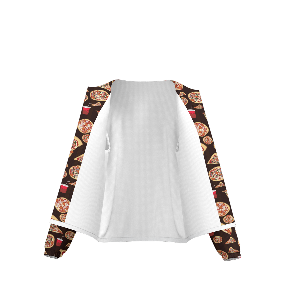 Pizza Pattern Unisex Lightweight Hooded Windbreaker- Water Resistant
