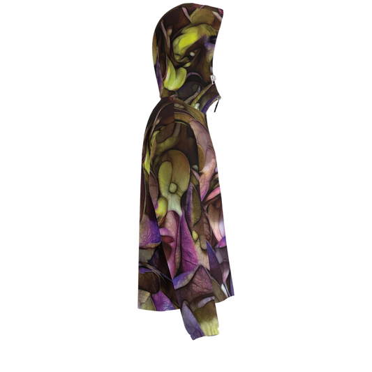 October Flowers 4 Unisex Lightweight Hooded Windbreaker- Water Resistant