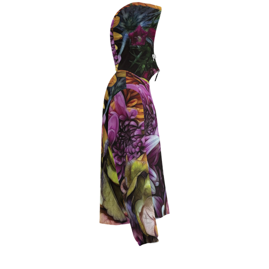 October Flowers 6 Unisex Lightweight Hooded Windbreaker- Water Resistant