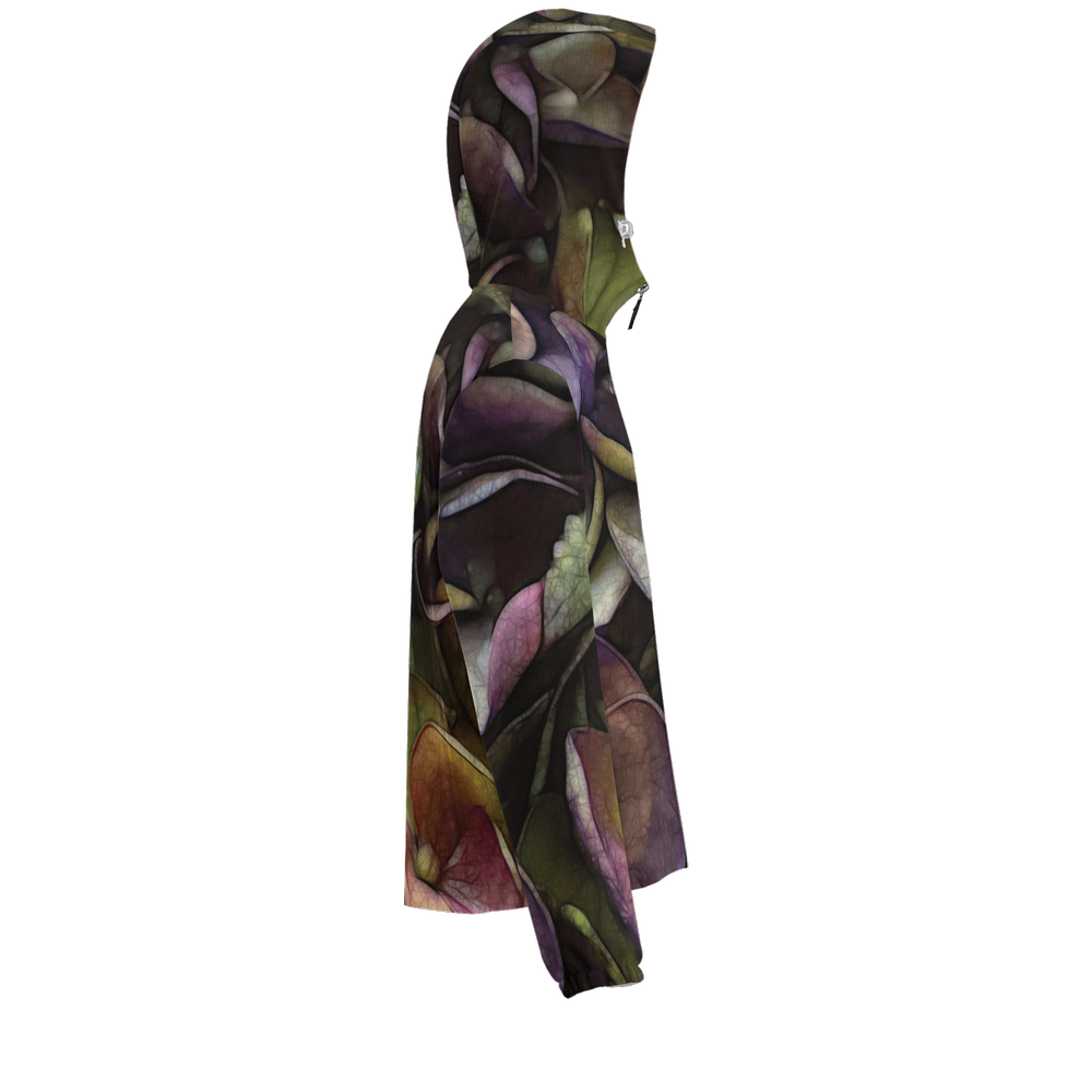 October Flowers 5 Unisex Lightweight Hooded Windbreaker- Water Resistant