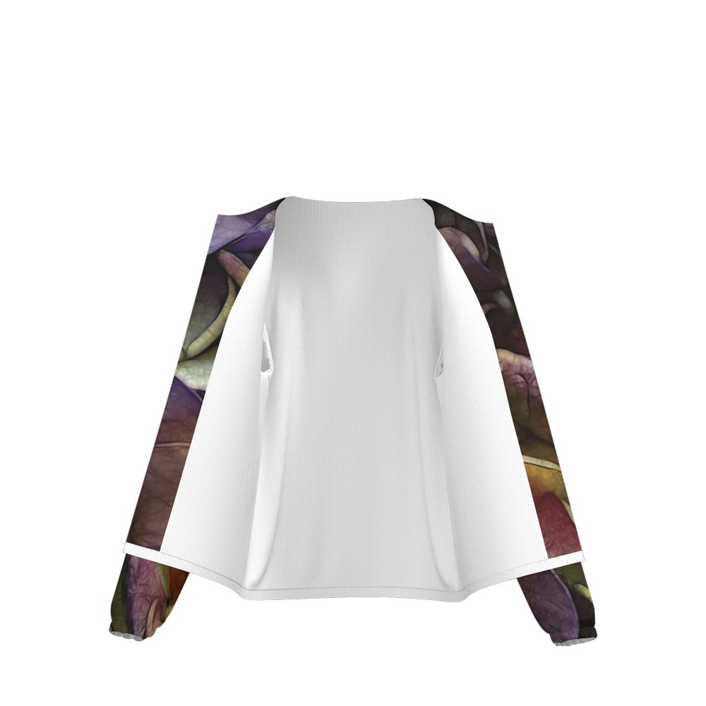 October Flowers 5 Unisex Lightweight Hooded Windbreaker- Water Resistant