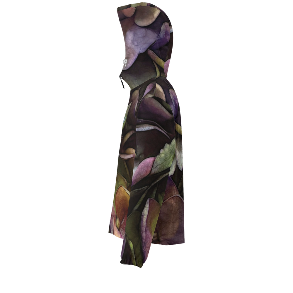 October Flowers 5 Unisex Lightweight Hooded Windbreaker- Water Resistant