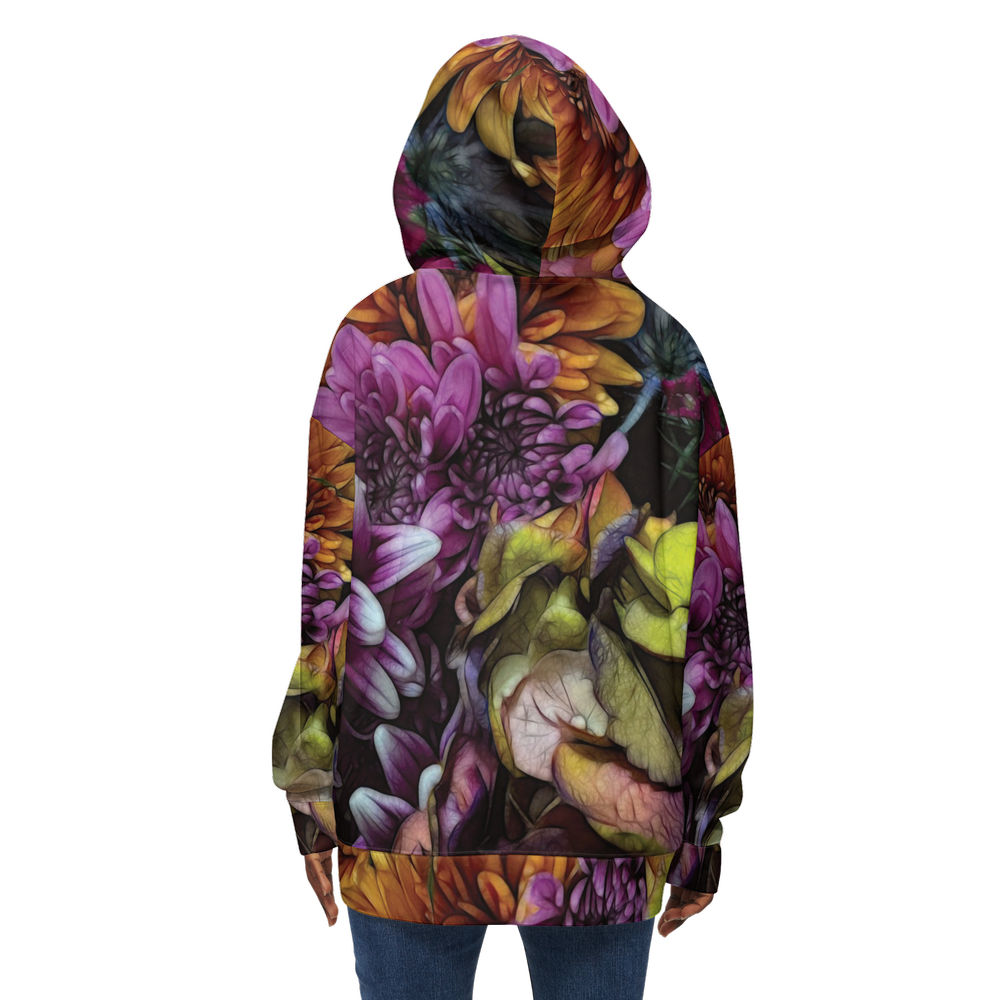 October Flowers 6 Women's Relaxed Fit Hoodie-Super Heavy 375g