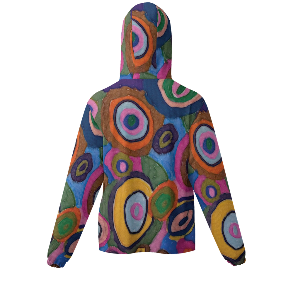 Warm Autumn Bubbles Unisex Lightweight Hooded Windbreaker- Water Resistant