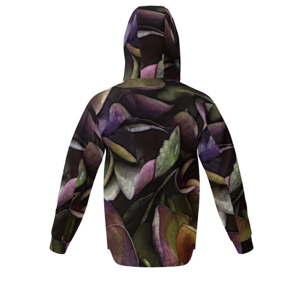 October Flowers 5 Unisex Fleece-Lined Quarter Zip Pocket Hoodie