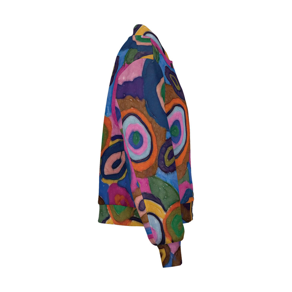 Warm Autumn Bubbles Women's Warm-Up Synthetic Fill Bomber Jacket