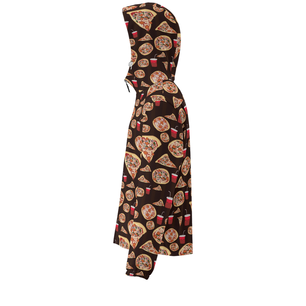 Pizza Pattern Unisex Lightweight Hooded Windbreaker- Water Resistant